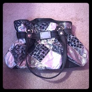 Silver & Black gently used purse