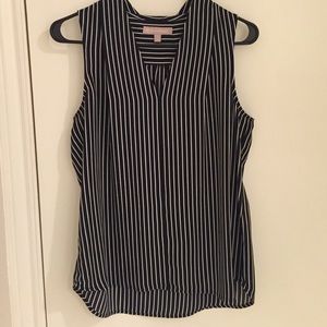 Banana Republic Black & white striped blouse