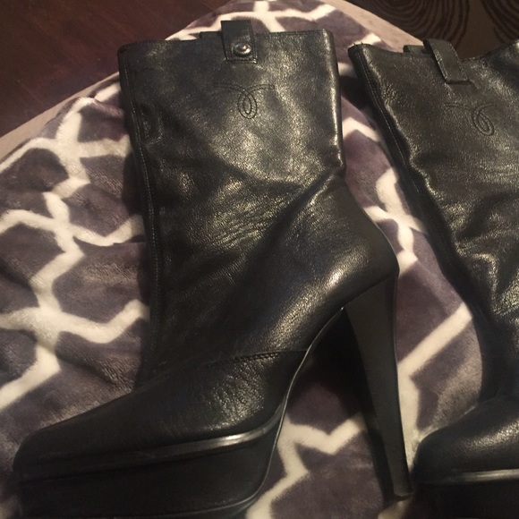Calvin Klein Jean black  leather boots