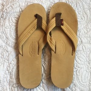 Rainbow leather sandals
