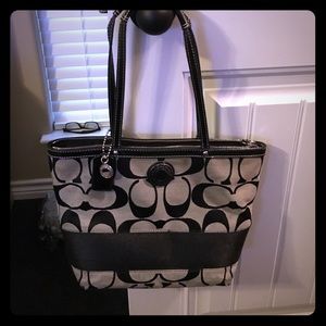 Black and Gray Coach Purse
