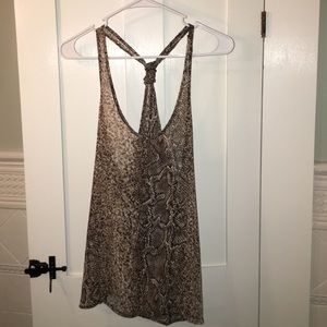 Chiffon snakeskin top