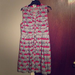 Pink and Navy Crown and Ivy Dress