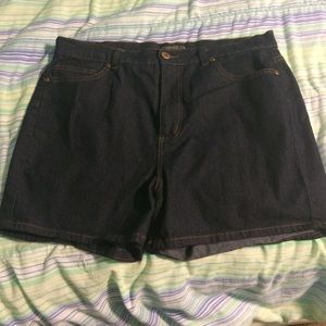 Plus size denim shorts