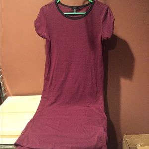 Forever 21 Maroon T-shirt Dress