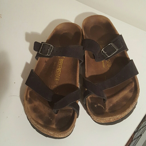 Black strappy Birks