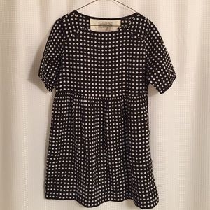 Anthropologie Black and white polka dot dress