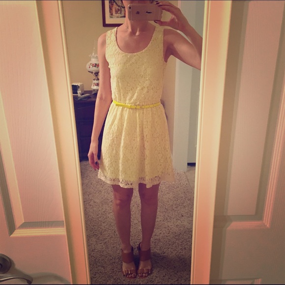 Express neon lacy dress