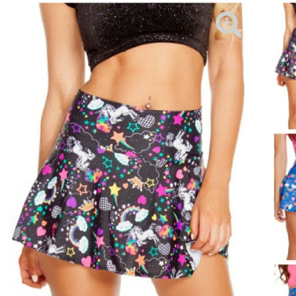 Sexy neon high waisted unicorn skirt