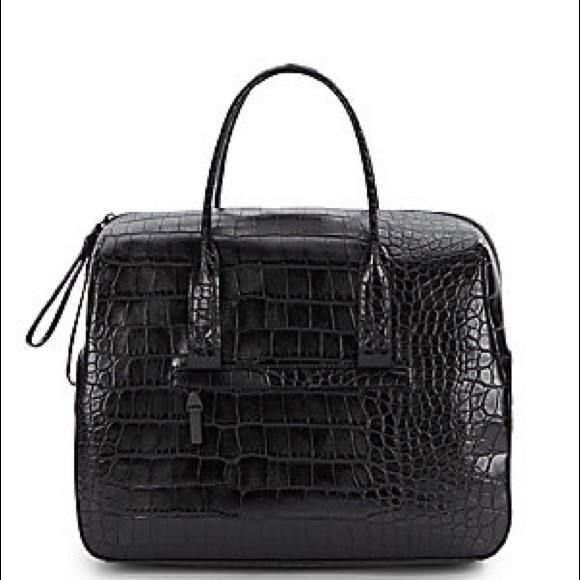 French connection animal embossed satchel