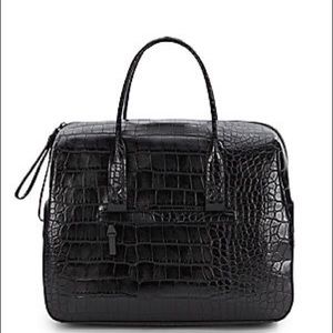 French connection animal embossed satchel