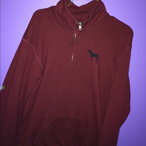 Maroon PINK Half Zip