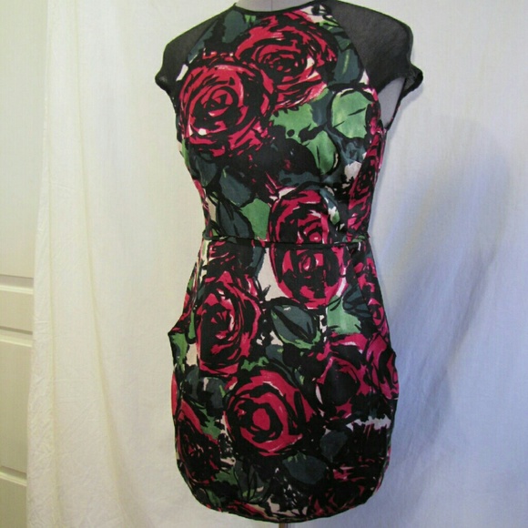 ⭐️Nanette Lepore»Daring Rose silk minidress EUC - Picture 6 of 10