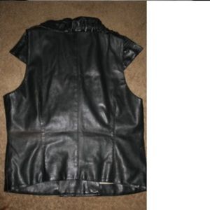 Black Leather Motorcycle Vest😎😎