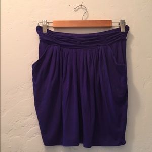 BCBGMaxAriza purple draped mini