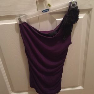 Purple one shoulder top