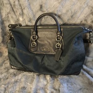 COACH Blue Signature Large Satchel