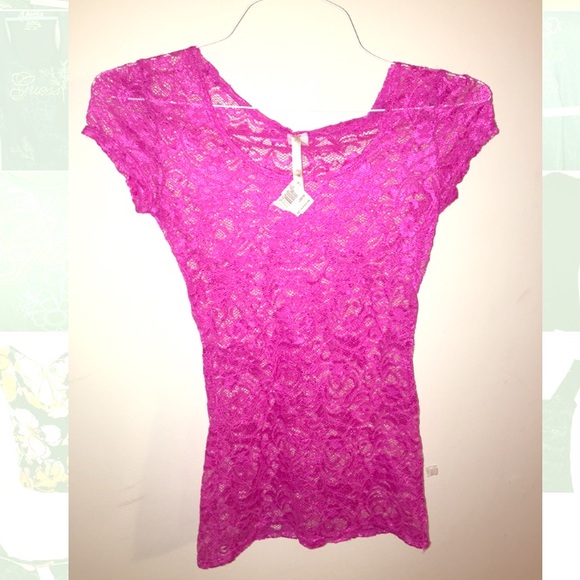 ‼️SALE‼️💕Lace pink shirt 💕