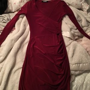 Sexy V-Neck Red Dress