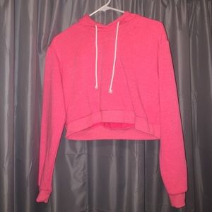 Pink H&M cropped hoodie