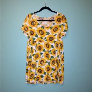 Sunflower baby doll dress