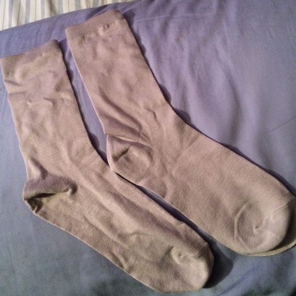 New never worn long silver dress socks