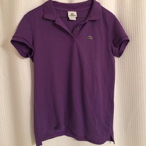 Lacoste purple polo shirt-SALE