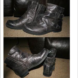 Grey & Blue Ankle Boots SIZE 7.5