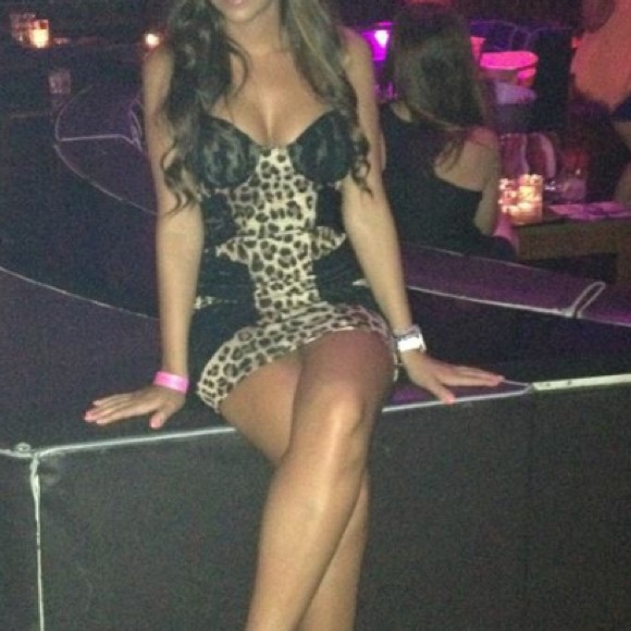 Sexy Miami style  leopard dress