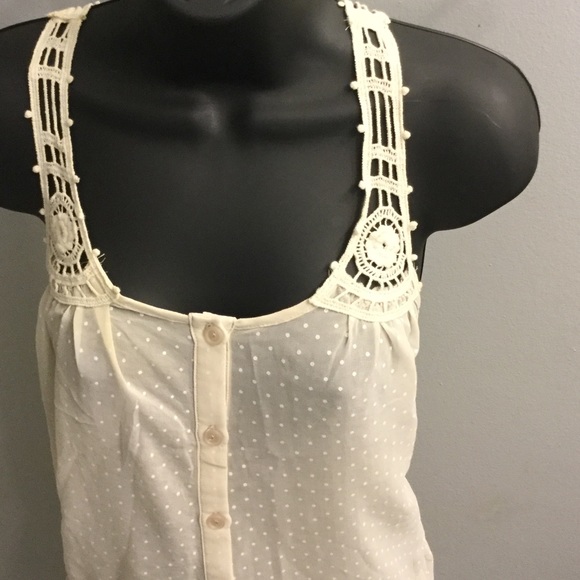 Ivory polka dot sheer top - Picture 2 of 3