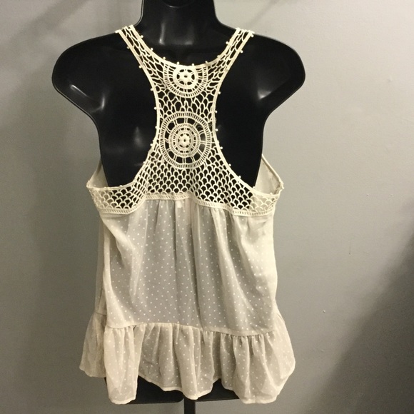 Ivory polka dot sheer top - Picture 3 of 3