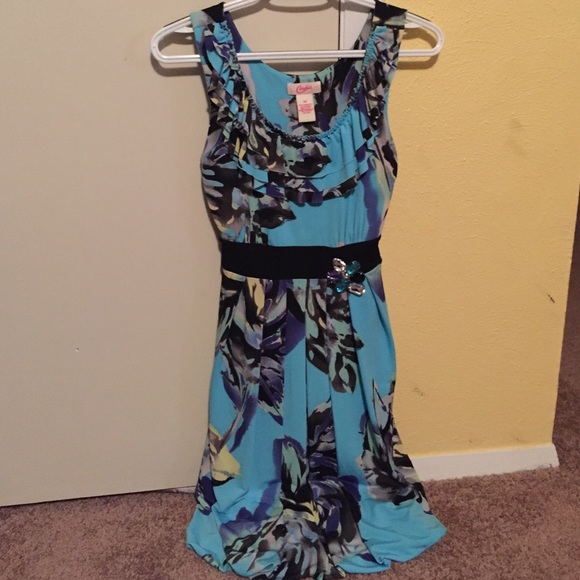 Floral patterned, "bubble" dress