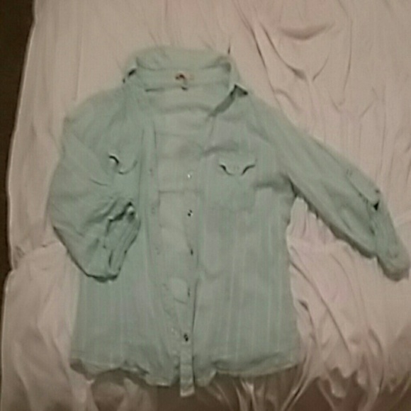 Mint green shirt