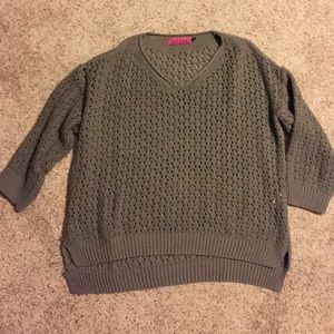 Khaki green knit sweater