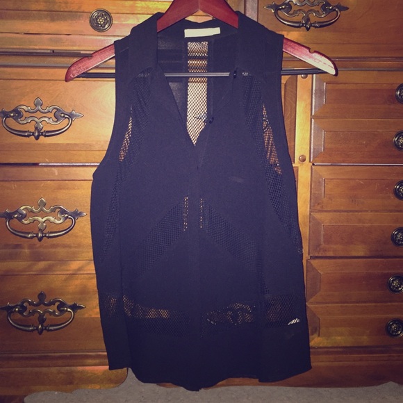 Black Sheer LUSH Top Small