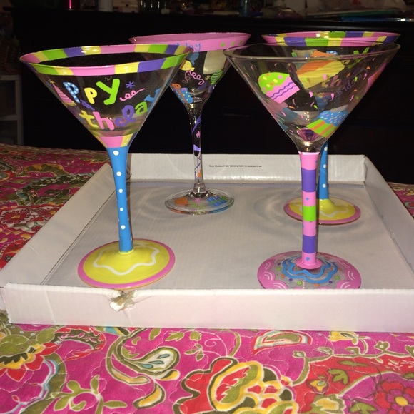 Birthday Martini Glasses