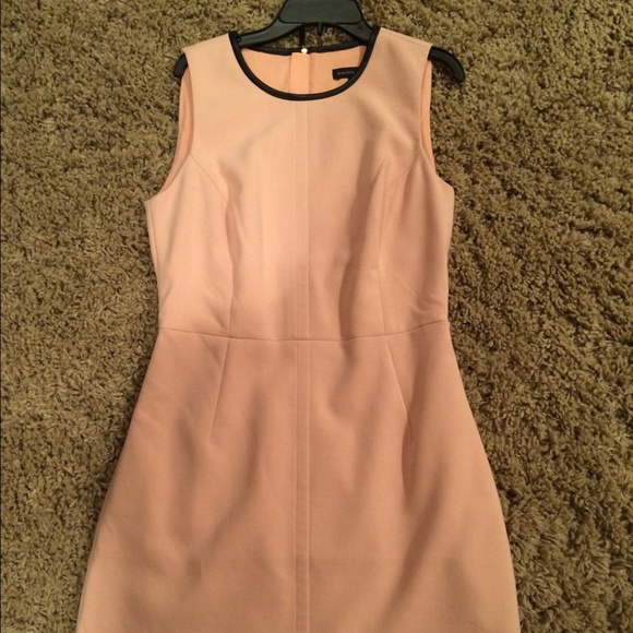 baby pink leather dress