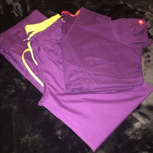 Purple scrubs