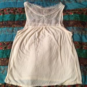 New dressy tank top w mock collar & slit in back