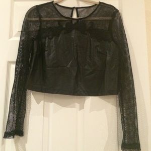 Sexy Leather crop top L