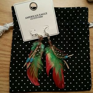 American Eagle feather earrings