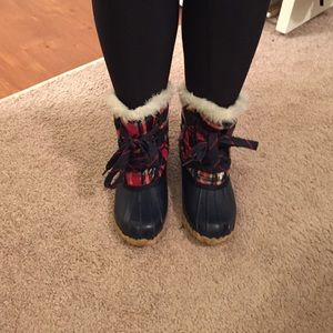 Multi color winter and rain boots