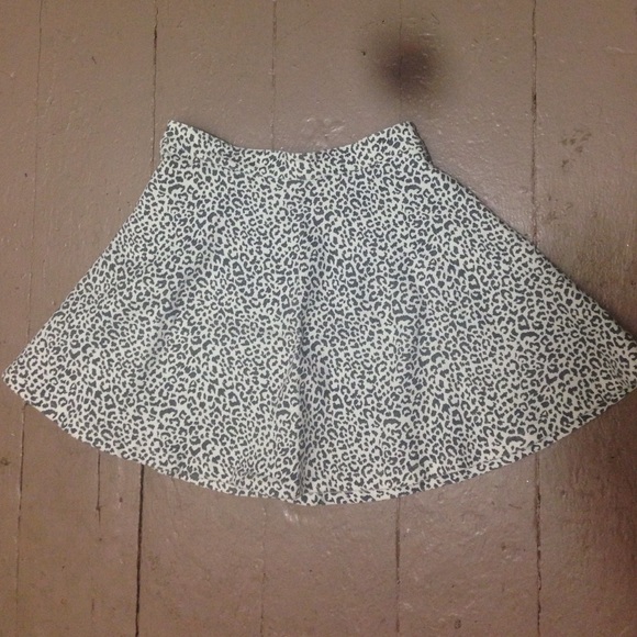Leopard circle skirt