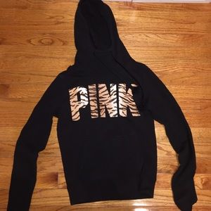 XS Black and Tiger Print PINK sweatshirt