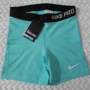Blue Nike Pro 5 inch Shorts