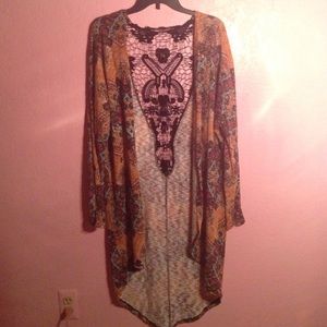 Long Pattern Cardigan