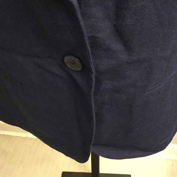 Navy linen boyfriend blazer - Picture 4 of 4