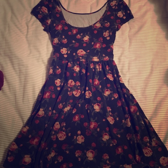 Floral print faded skater baby doll dress!