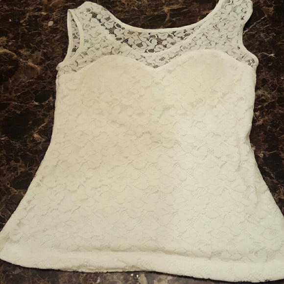 Adorable White Lace Top