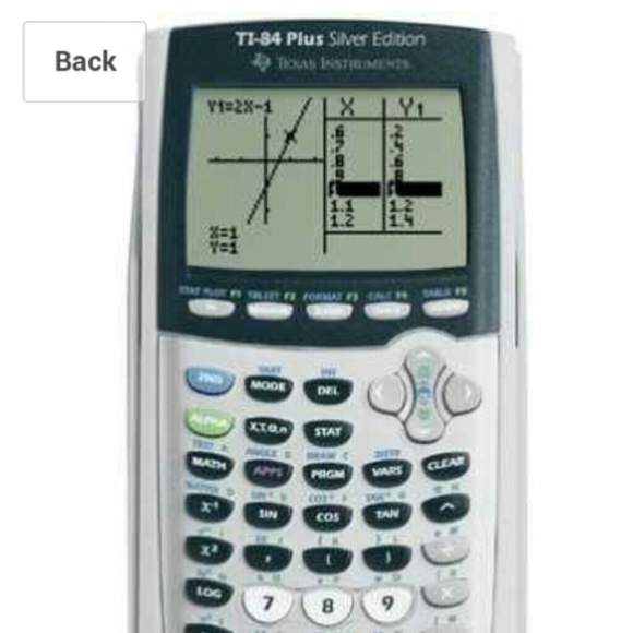 TI-84 plus silver edition graphing calculator for